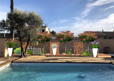 Photomontage Piscine et Terrasse Sauvian