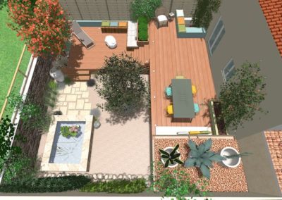 Rénovation jardin type patio à Dax