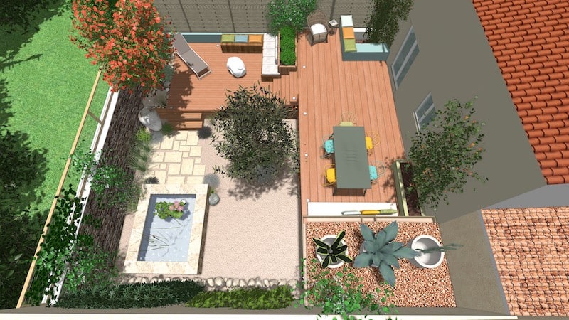 Rénovation jardin type patio à Dax