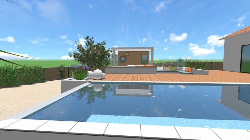 Vue 3D Création Espace Extérieur Bessan 3