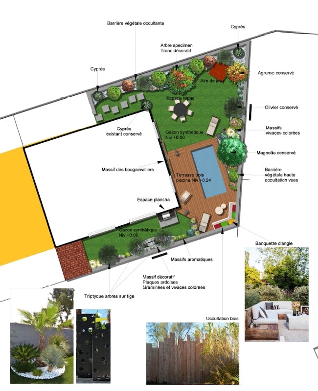 plan de masse 2d amenagements exterieurs